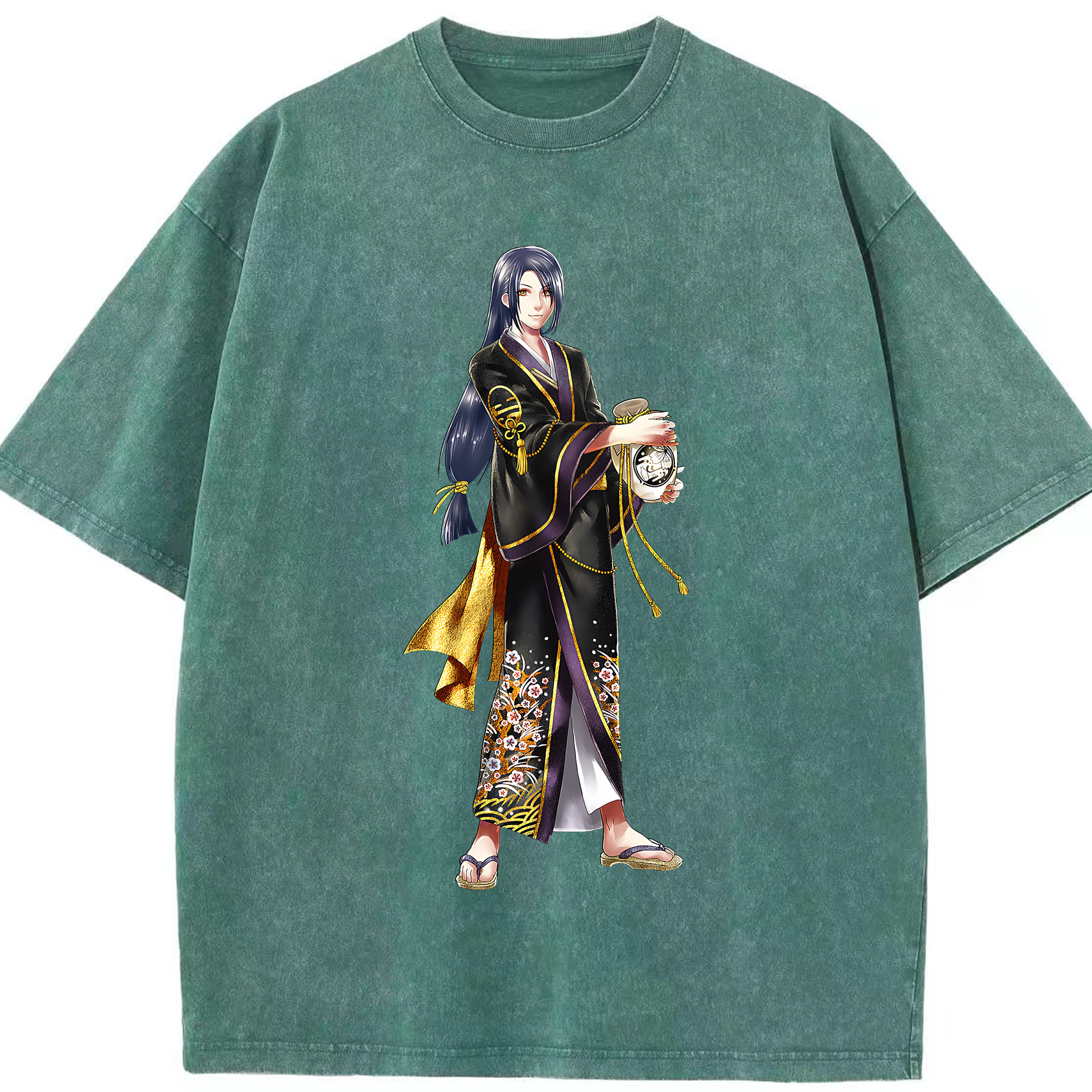 （画像用） 刀剣乱舞 Touken Ranbu 綿100% ヴィンテージ風 半袖Tシャツ（フロントプリント）